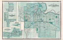 Fort Wayne City, Cedarville, Sheldon, New Haven, Arcola, Indiana State Atlas 1876